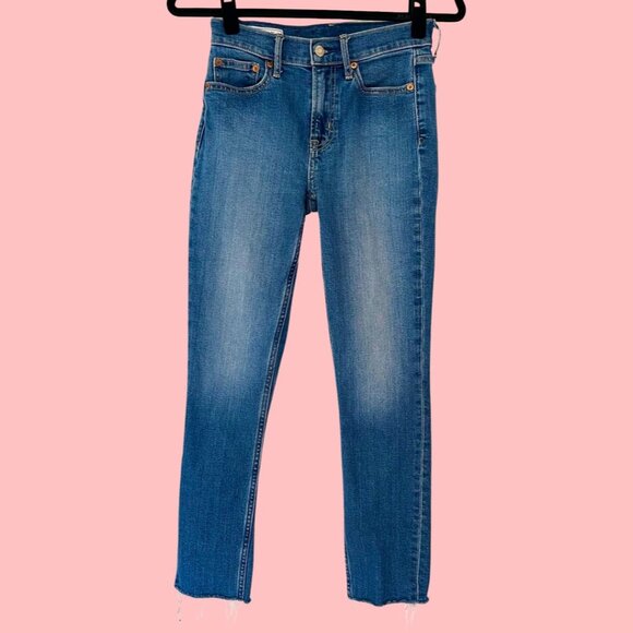 Gap Mid Rise Vintage Slim Jeans with Washwell in Medium Indigo, Size 25 - Picture 5 of 7